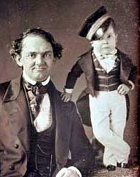 P.T. Barnum and Charles Sherwood Stratton (Tom Thumb) c. 1850