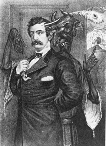 “Satan Tempting Booth to the Murder of the President,” 1865